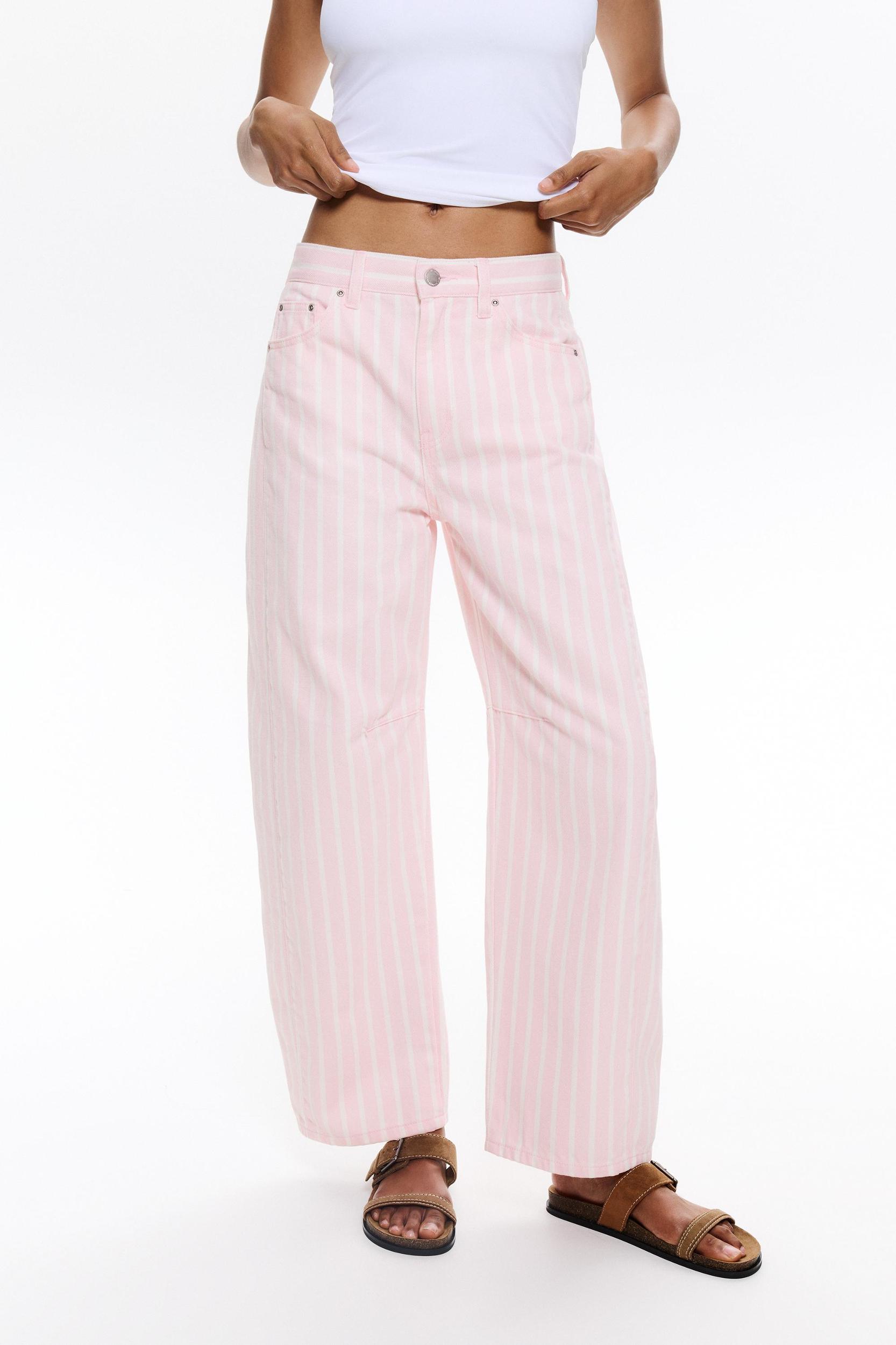 Striped balloon jeans Product Image
