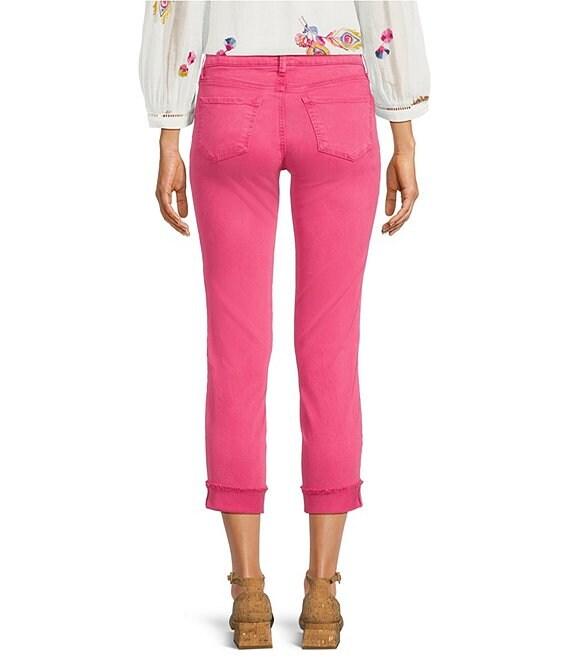 KUT from the Kloth Amy Straight Leg Rolled Up Fray Hem Cropped Jeans Product Image