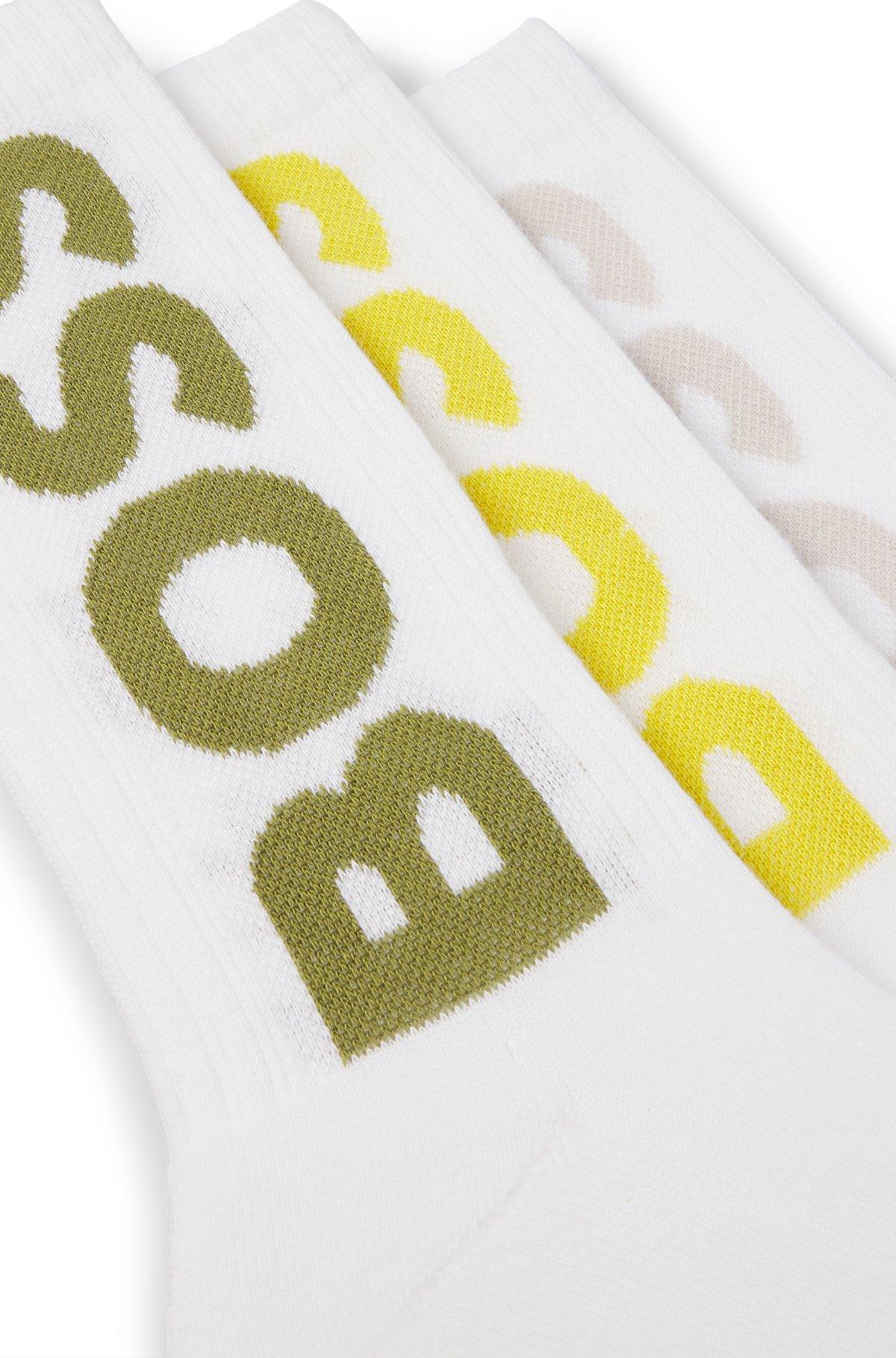 BOSS - Three-pack of short socks with large logos - Patterned Product Image