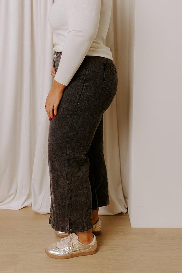 The Dex High Waist Straight Leg Jean In Black Curves Product Image