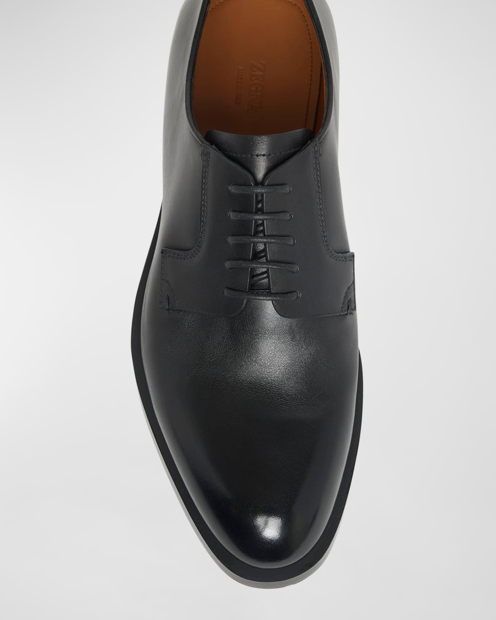 Men's Leather Lace-Up Derby Loafers Product Image