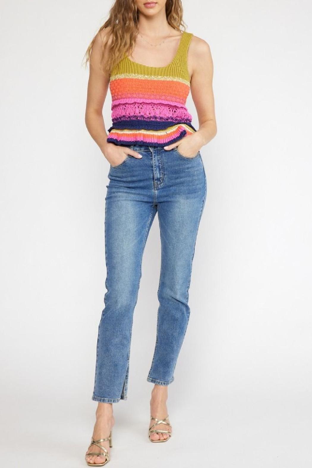 Crochet Peplum Top Product Image