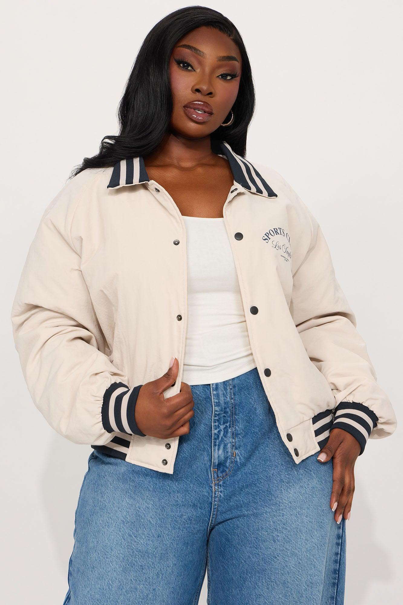 Los Angeles Sports Club Varsity Jacket - Cream Female Product Image