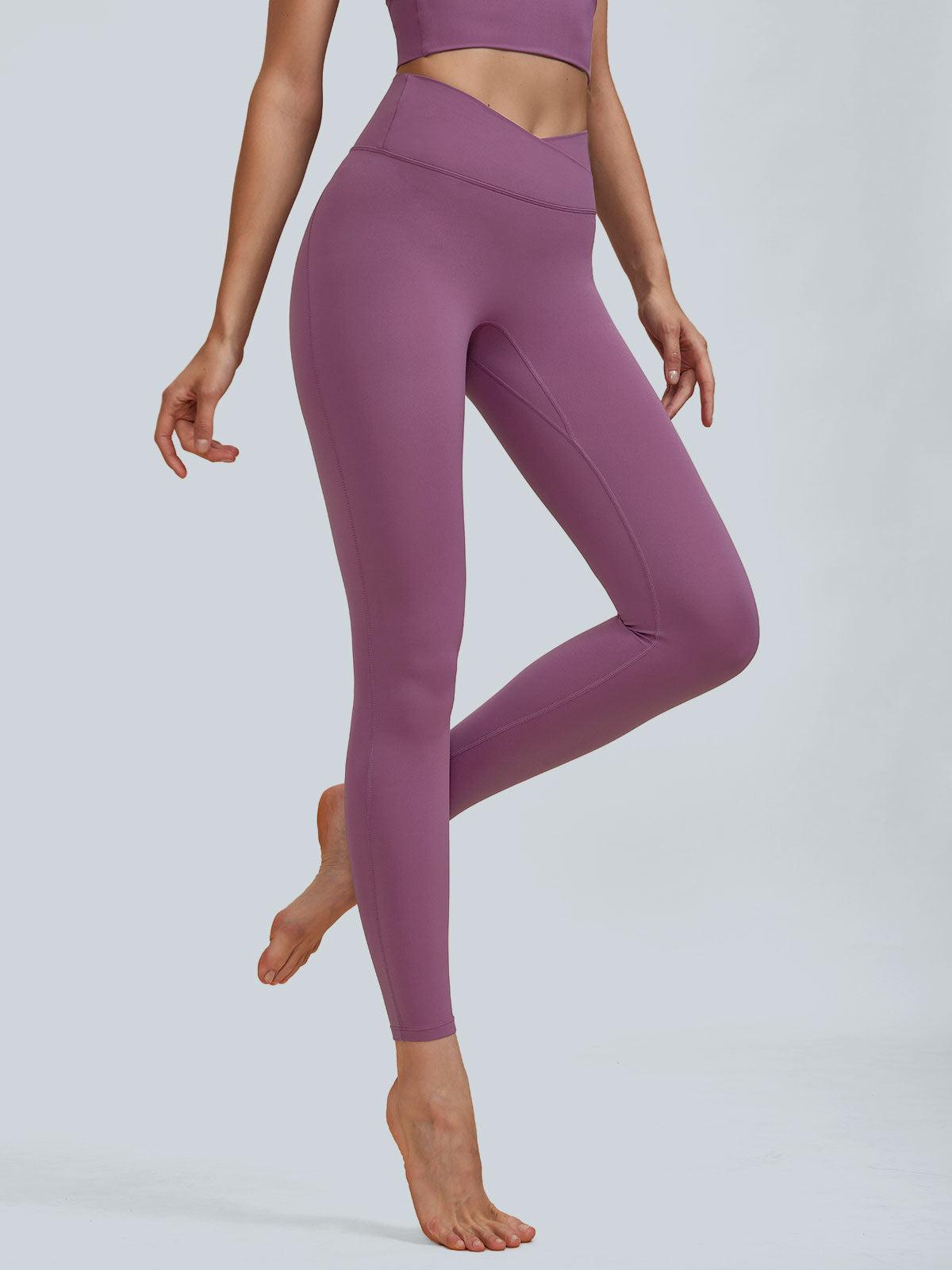 Purple High Waisted Leggings Product Image