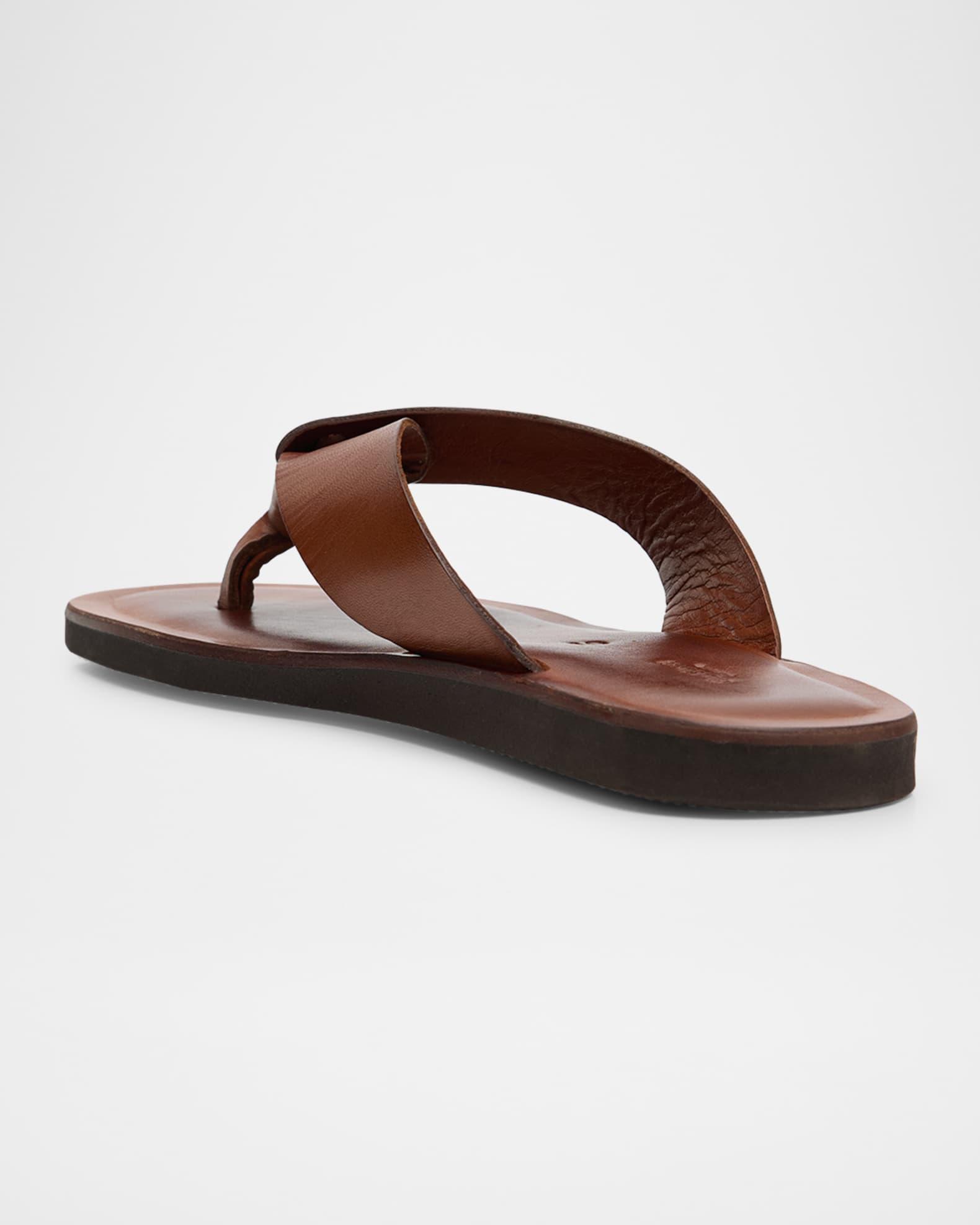 Men's Damascus Leather Flip-Flops Product Image