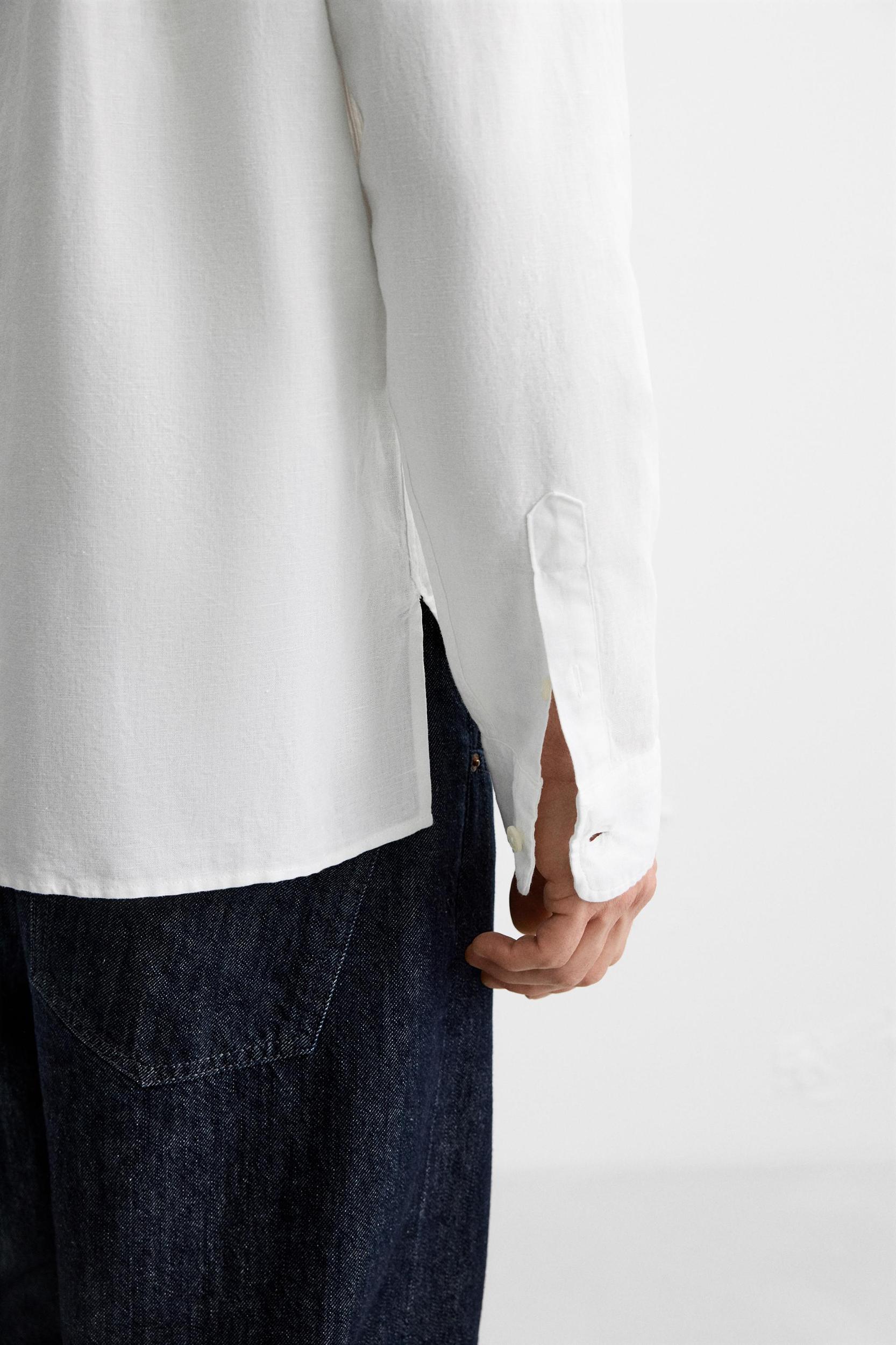 LINEN-COTTON POLO SHIRT Product Image