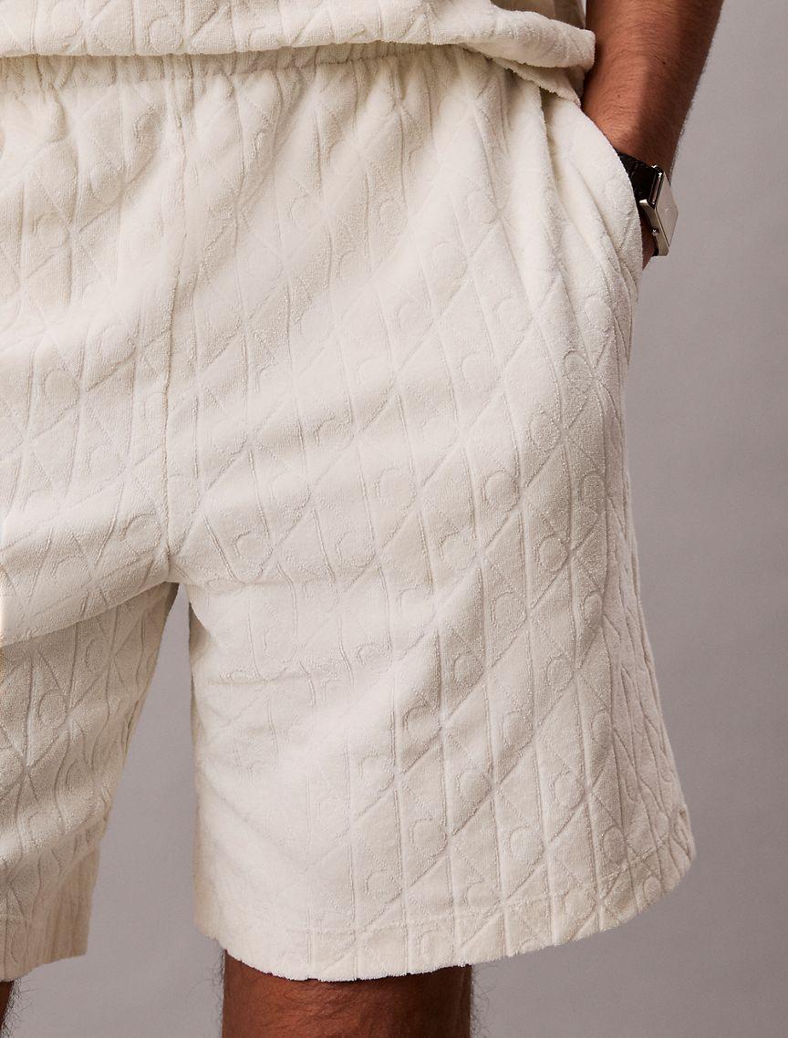 Terry Allover Emblem Logo Pull-On Shorts Product Image