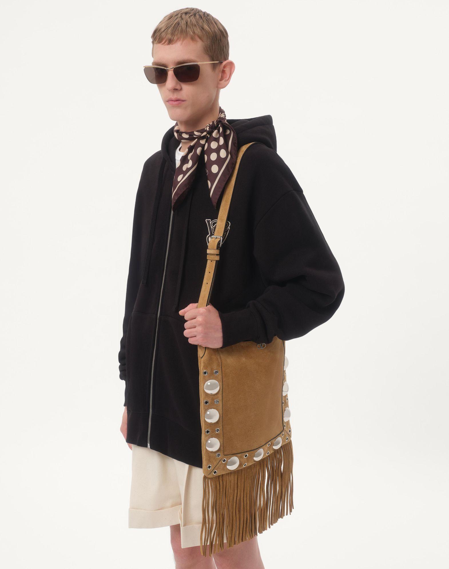 Cotton Hooded Sweatshirt With Vg Patch Product Image