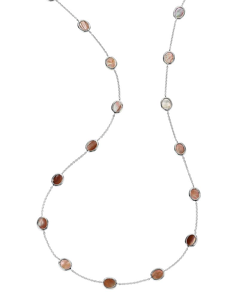 Womens Polished Rock Candy Confetti Sterling Silver & Gemstone Long Station Necklace Product Image