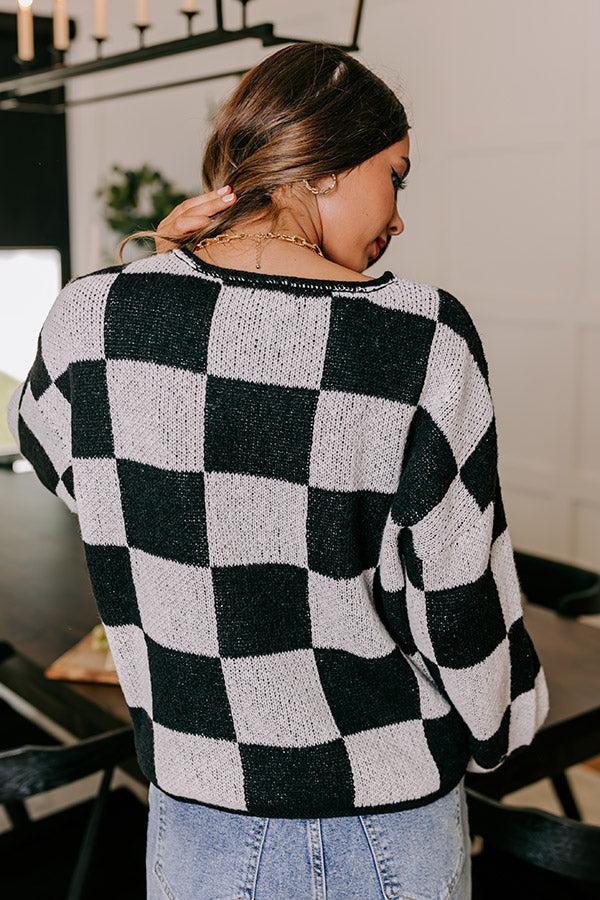 Bonfire Bliss Knit Sweater in White Product Image