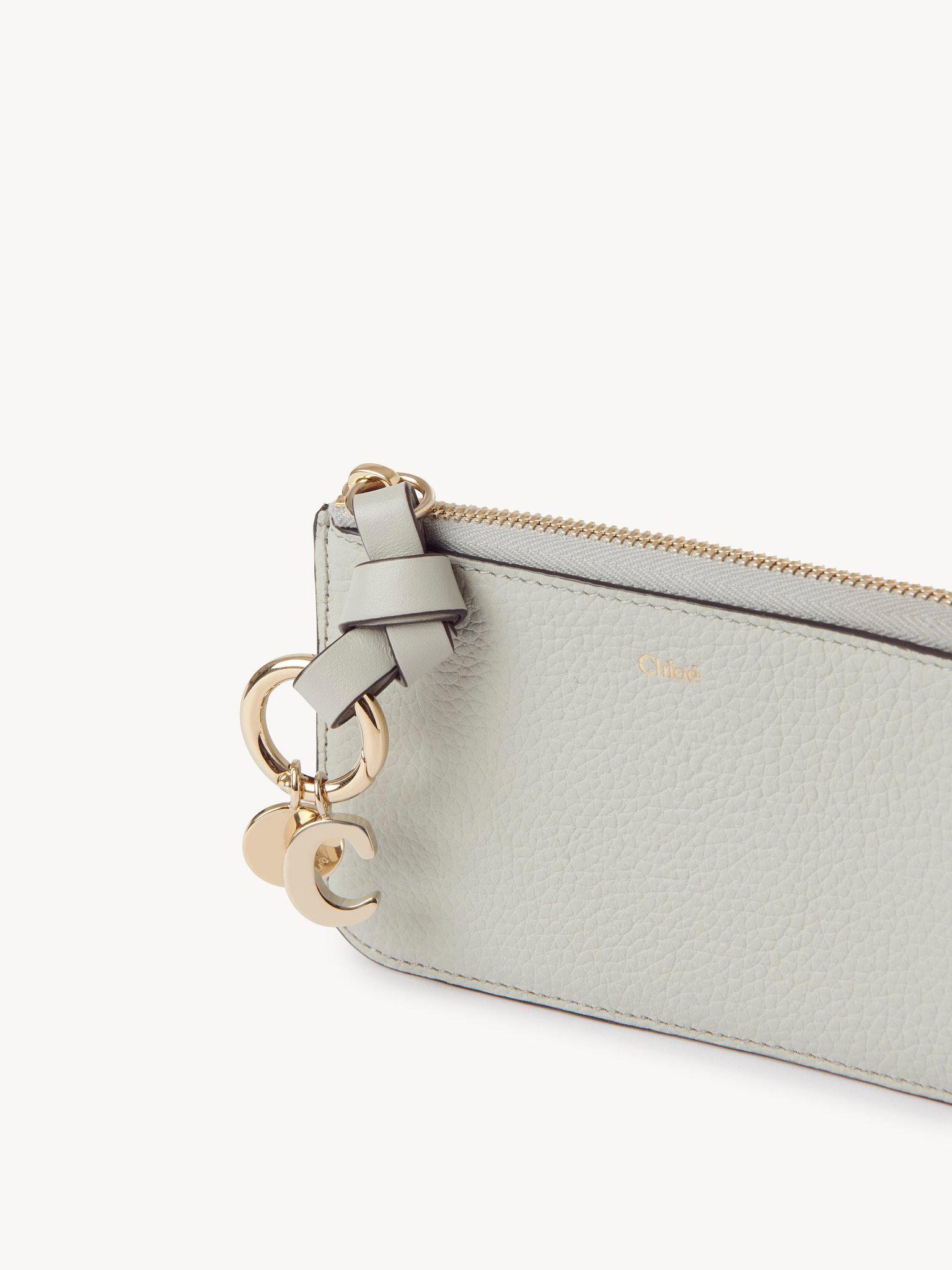 Alphabet wallet in grained leather Product Image