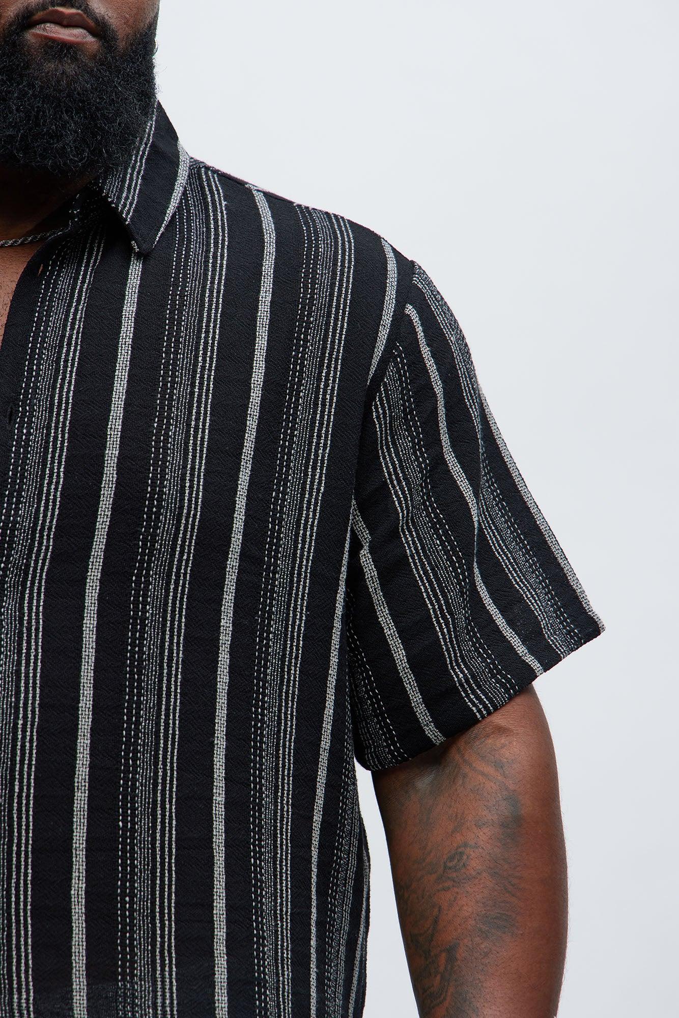 Stuart Stripe Shirt - Black Product Image