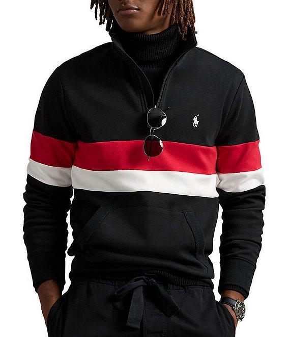 Polo Ralph Lauren Racing Stripe Interlock Quarter-Zip Pullover Product Image