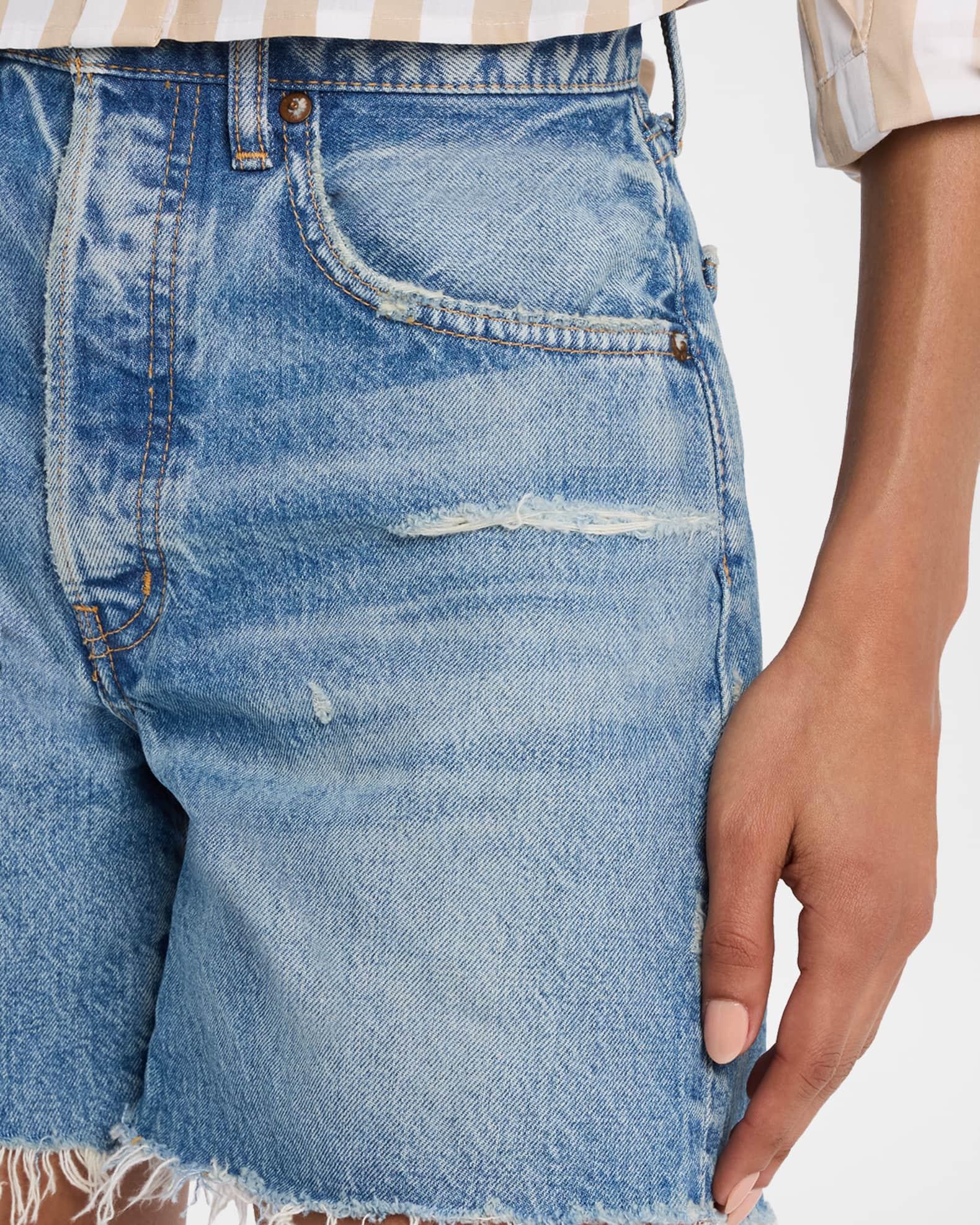 Kensington Distressed Denim Shorts Product Image