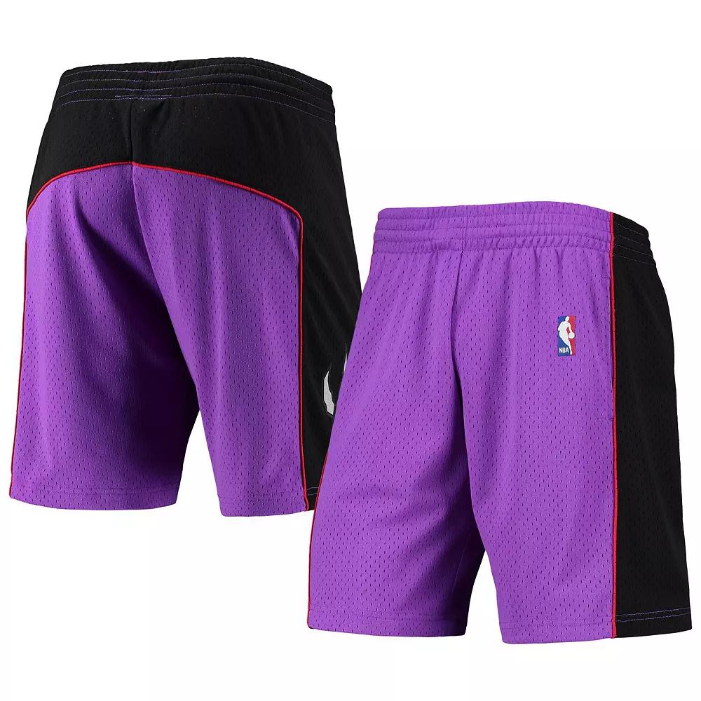 Men's Mitchell & Ness Purple Toronto Raptors Hardwood Classics Primary Logo Swingman Shorts,  Product Image