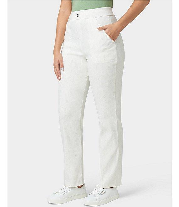 HUE Linen Straight Leg Pants Product Image