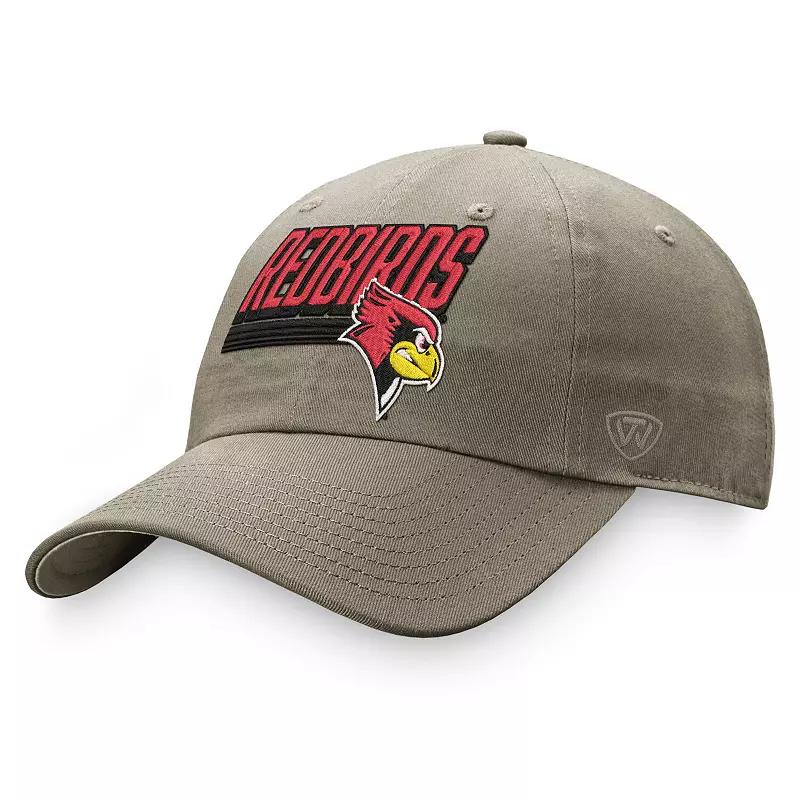 Men's Top of the World Khaki Illinois State Redbirds Slice Adjustable Hat, Ils Beig K Product Image