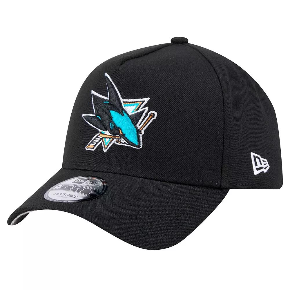 Men's New Era  Black San Jose Sharks Core A-Frame 9FORTY Adjustable Hat, Sks Black Product Image