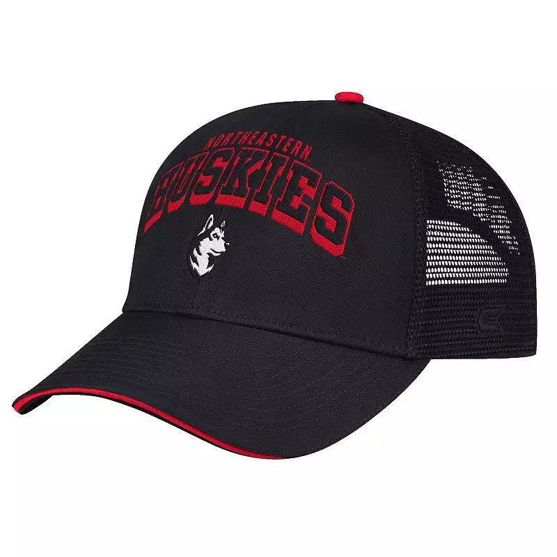 Men's Colosseum Black Northeastern Huskies Wyatt Adjustable Hat, Nc2 Black Product Image