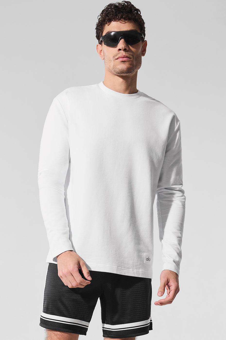 Double Take Long Sleeve Crew - White Male Product Image