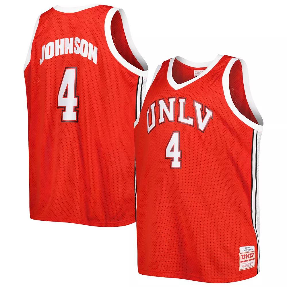 Men's Mitchell & Ness Larry Johnson Scarlet UNLV Rebels Big & Tall Swingman Jersey, Size: 4XLT, Red Product Image