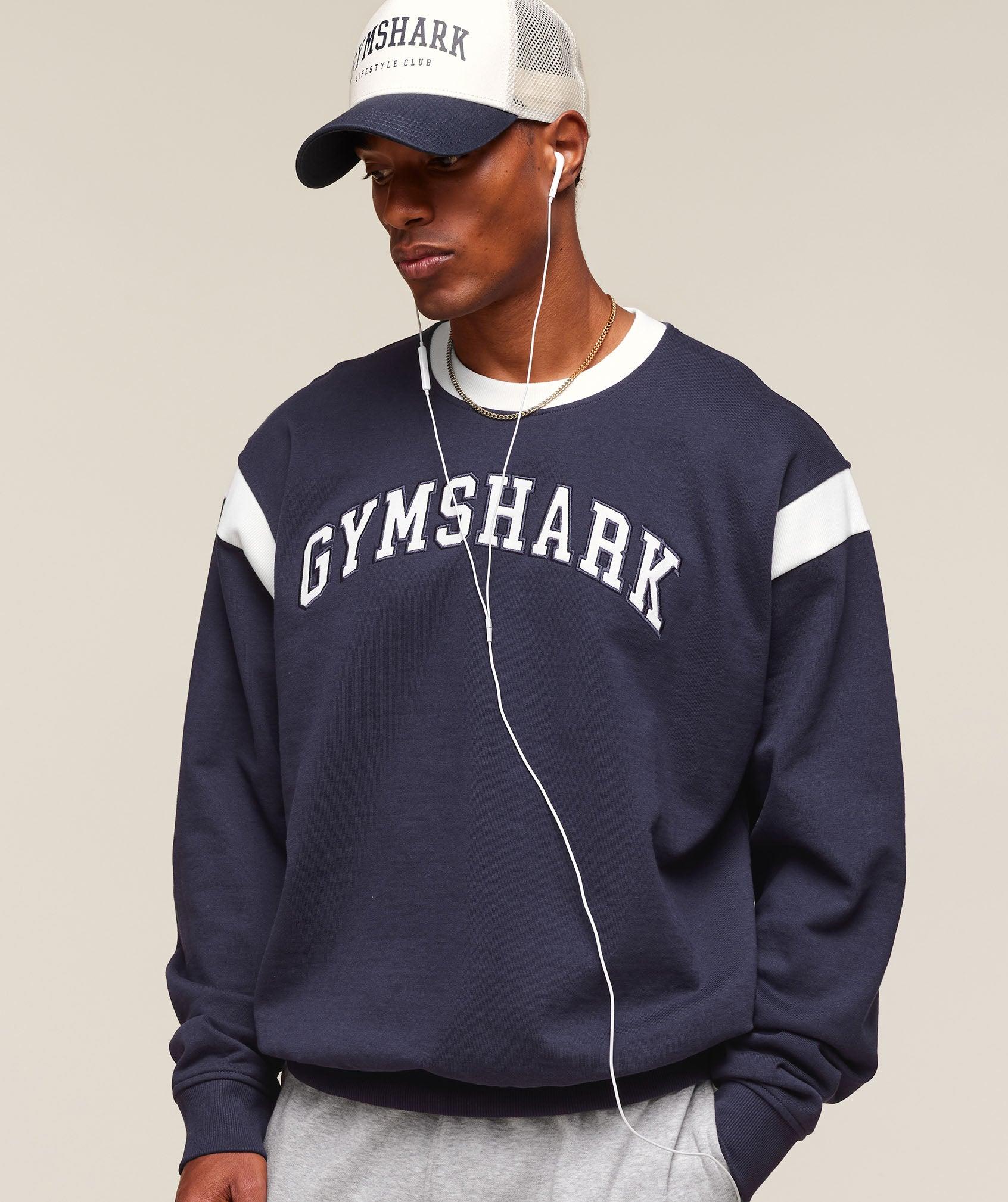 Gymshark GSLC Crew - Heavy Blue Male Product Image