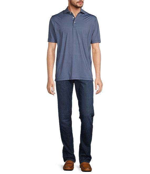 Hart Schaffner Marx Luxury Performance Short Sleeve Micro Floral Polo Shirt Product Image