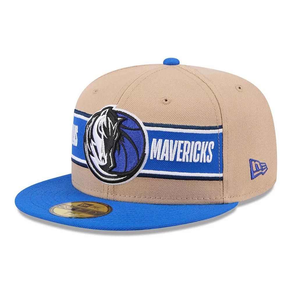 Men's New Era Tan/Blue Dallas Mavericks 2024 NBA Draft 59FIFTY Fitted Hat, Size: 7 3/8, Team Product Image