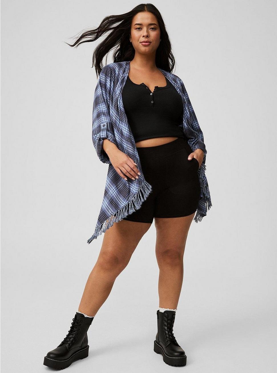 Brushed Drape Front Shacket  Product Image