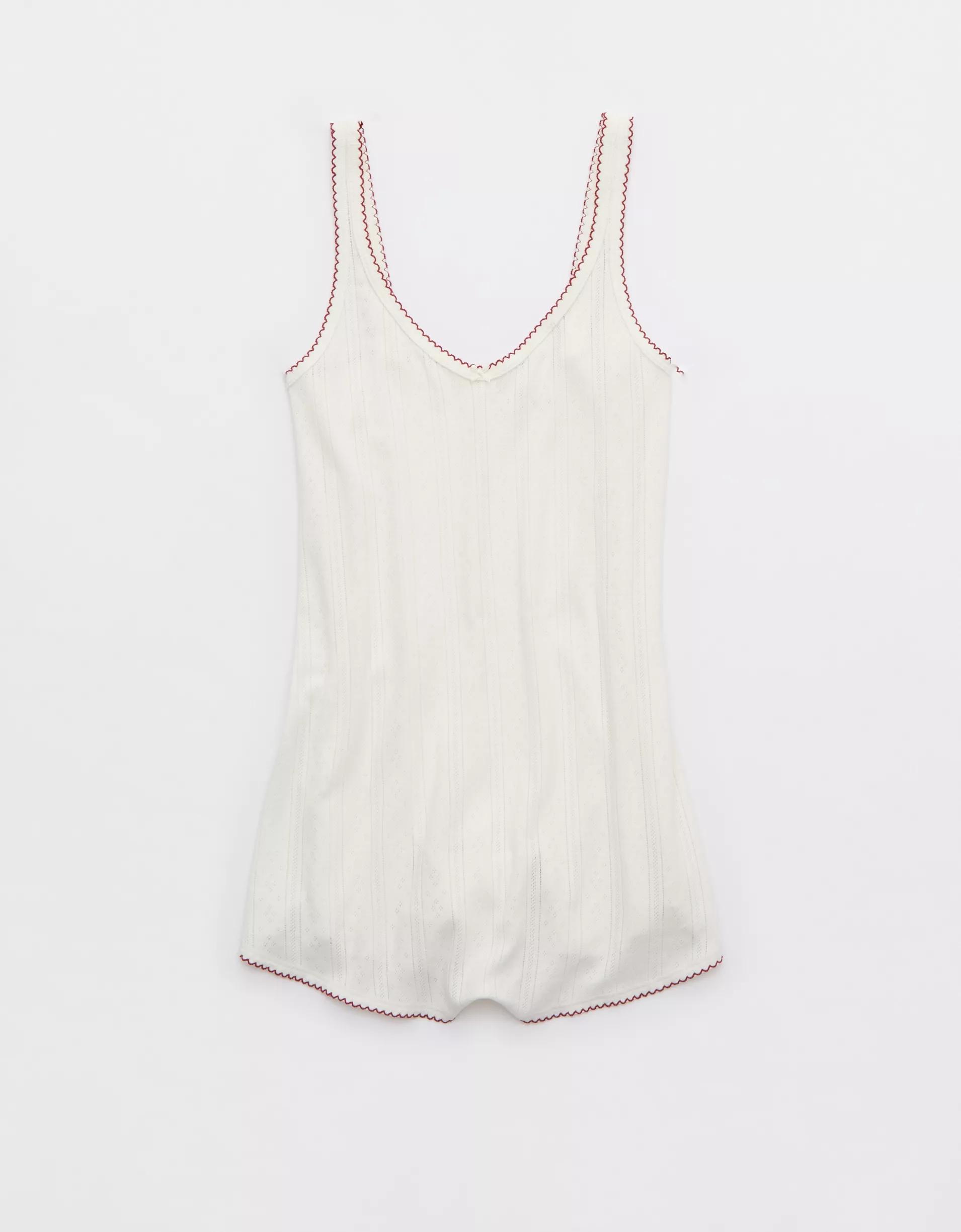 Aerie Off-Duty Pointelle Romper Product Image