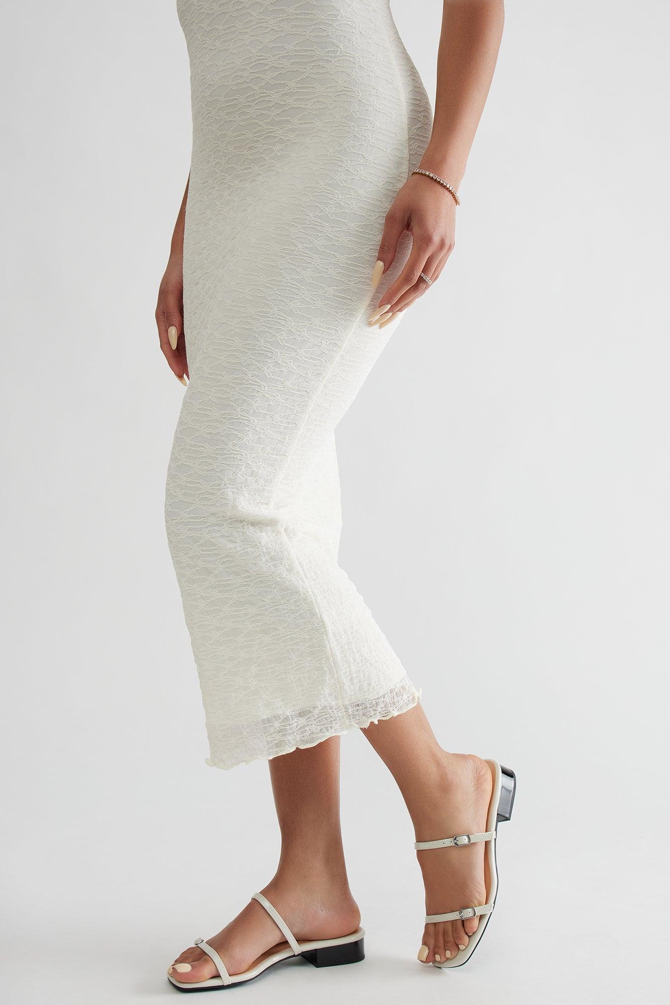 Arnie Heeled Sandals - White Product Image