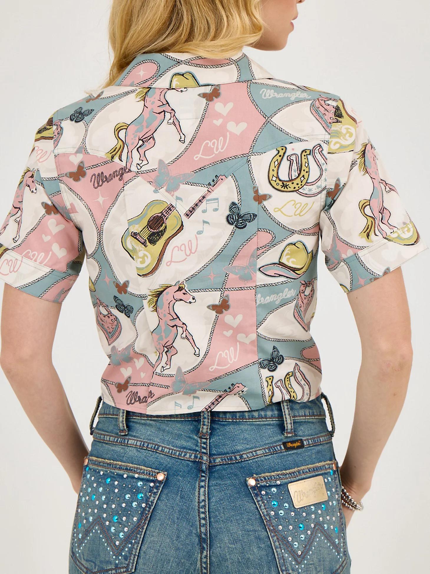 Wrangler x Lainey Wilson Tie Front Camp Shirt | Women's TOPS | Wrangler® Product Image