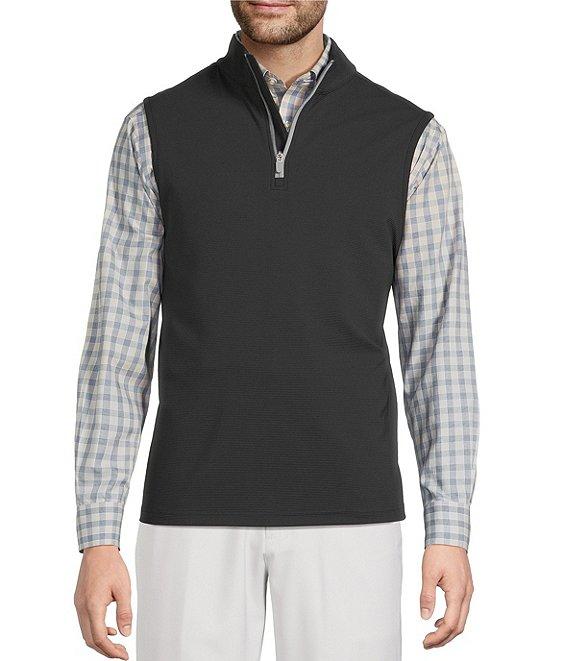 Roundtree & Yorke Performance Solid Quarter-Zip Vest Product Image