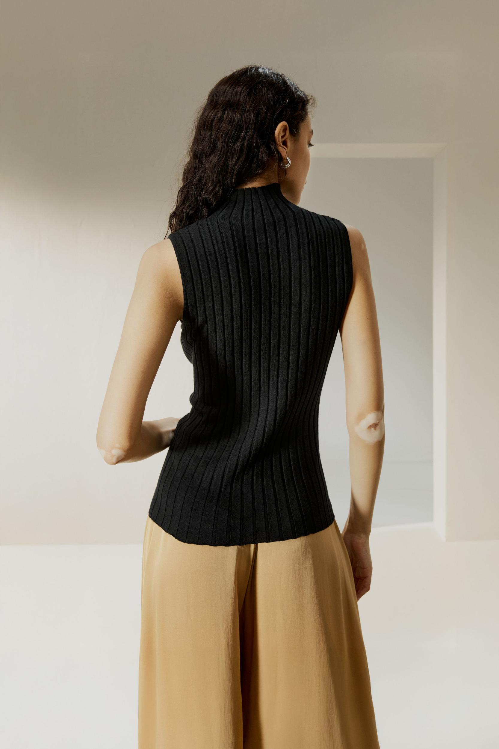 Silk-Cashmere Blend Knit Top Product Image