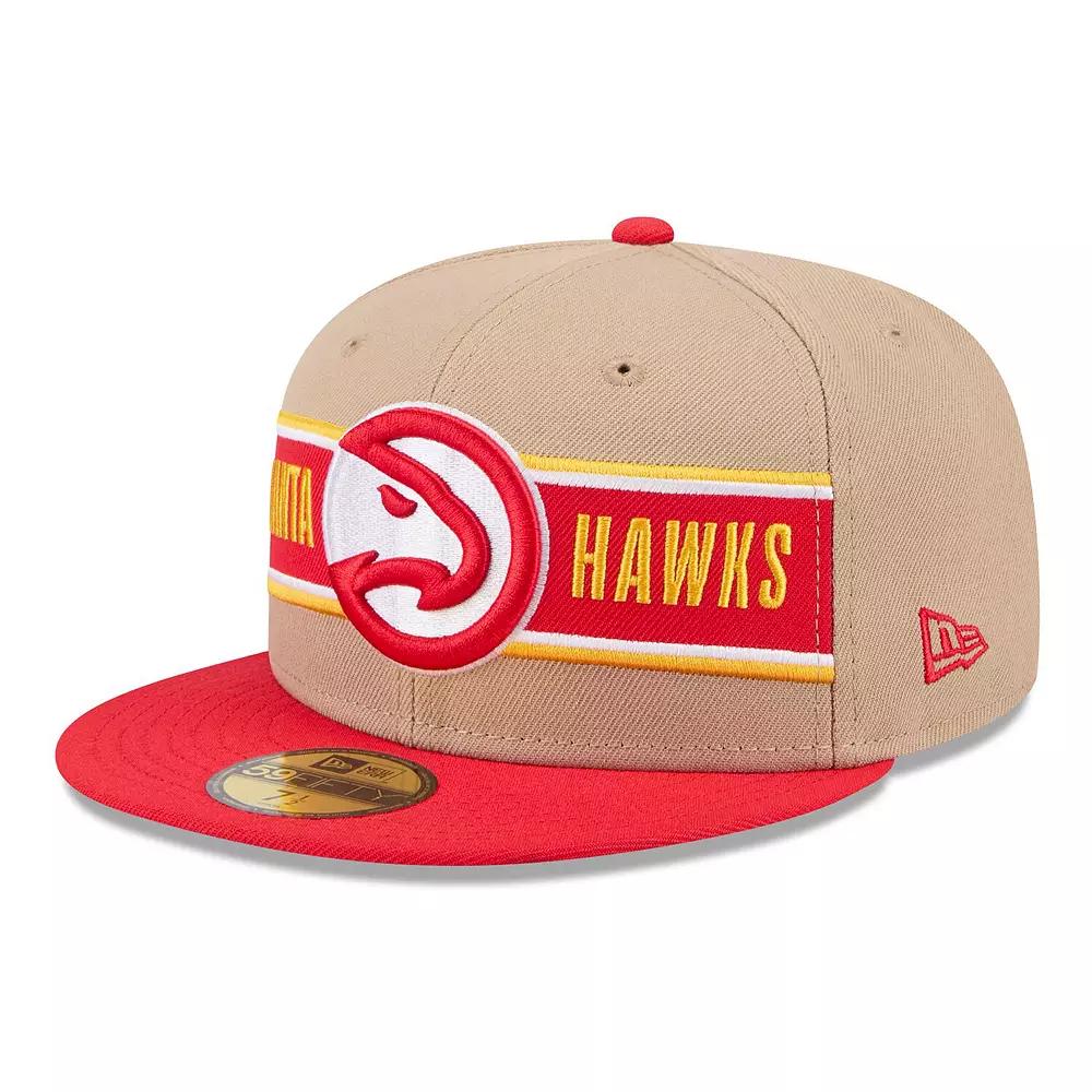 Men's New Era Tan/Red Atlanta Hawks 2024 NBA Draft 59FIFTY Fitted Hat, Size: 7, Team Product Image