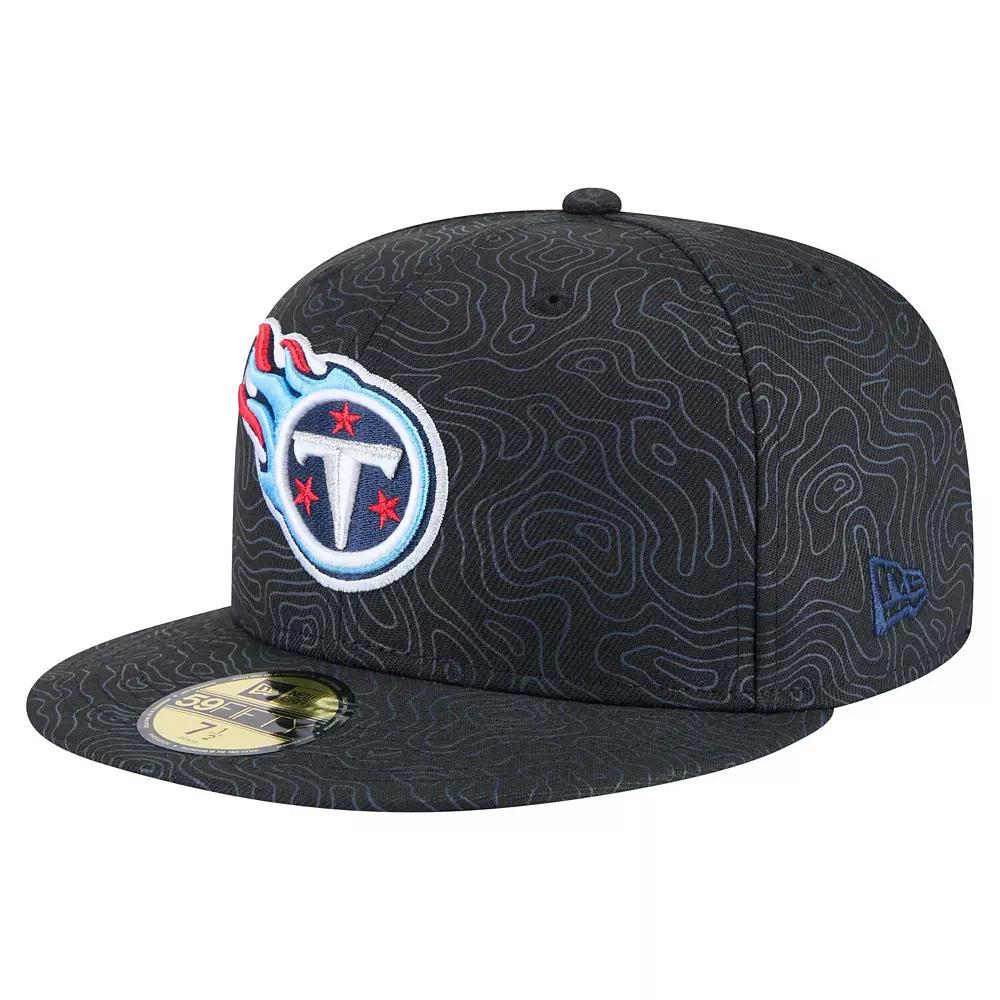 Men's New Era Black Tennessee Titans Geo 59FIFTY Fitted Hat,  Product Image