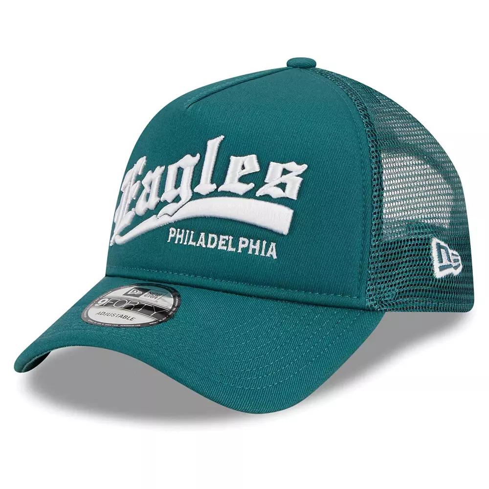 Men's New Era Midnight Green Philadelphia Eagles Caliber Trucker 9FORTY Adjustable Hat Product Image