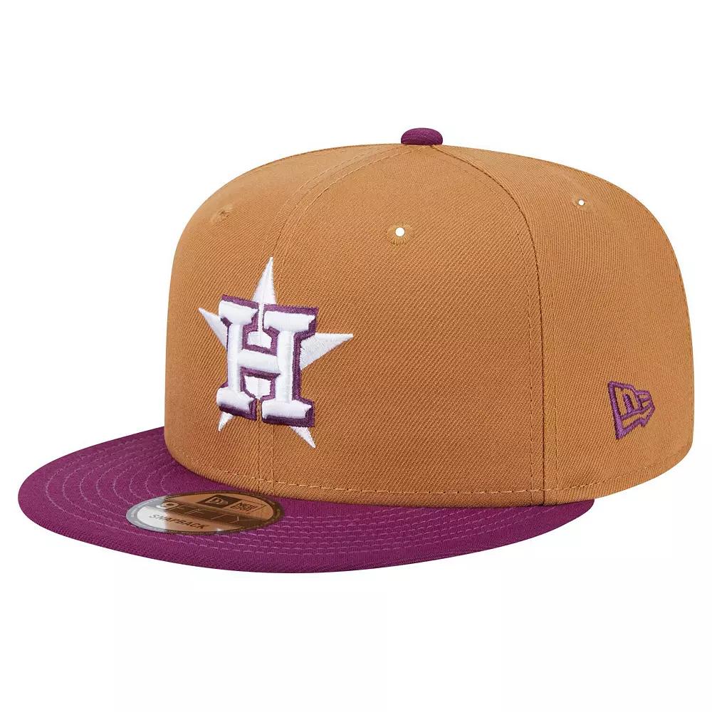 Men's New Era Brown/Purple Houston Astros Color Pack Two-Tone 9FIFTY Snapback Hat Product Image