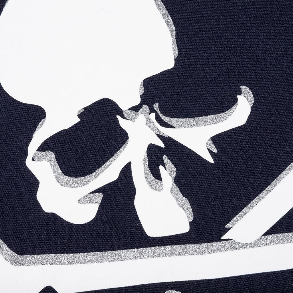 Logo and Skull Hoodie - Navy Male Product Image