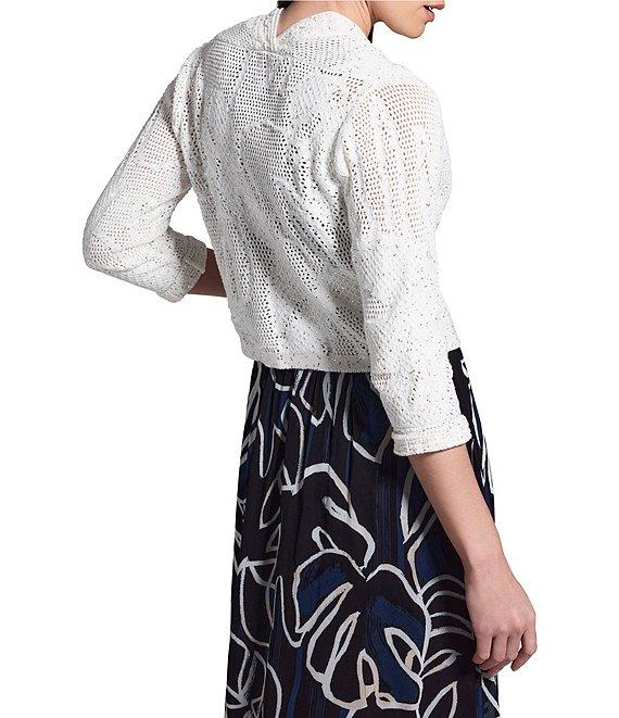 NIC + ZOE Subtle Sequin Open Front 3/4 Sleeve Cardigan Product Image