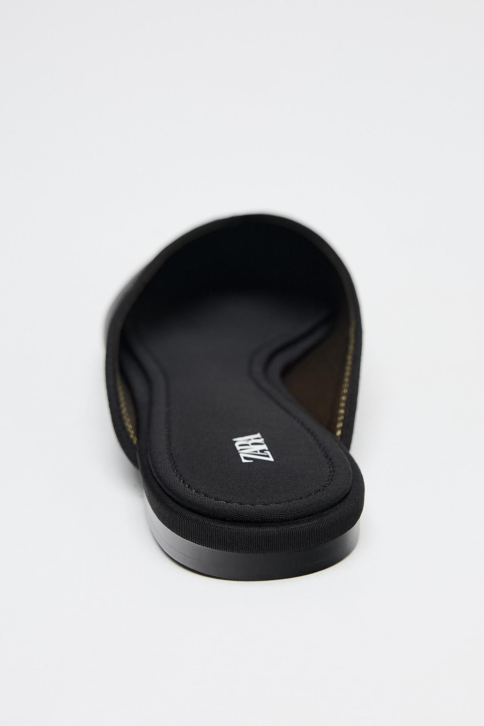 WOVEN TOPSTITCHED MULE Product Image