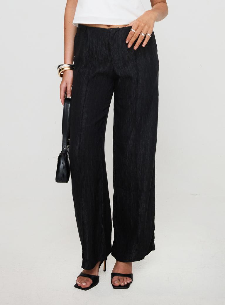 Bonnet Wide Leg Pants Black Product Image
