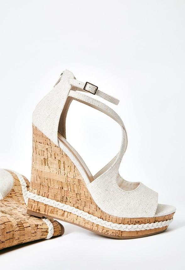 JustFab Margaux Platform Loafer Pump Womens Black/ White Size 8.5 Product Image