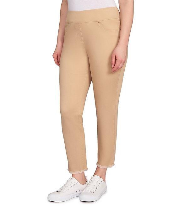 Ruby Rd. Tencel™ Lyocell Frayed Hem Pull-On Ankle Pants Product Image