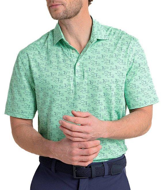 Southern Tide Driver Who's Your Caddy Printed Short Sleeve Polo Shirt Product Image