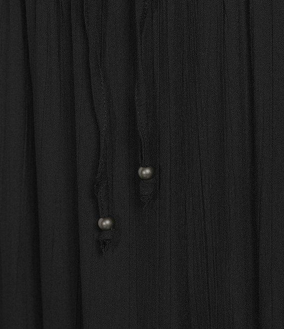 Angie Tie Front Ruffle Midi Skirt Product Image