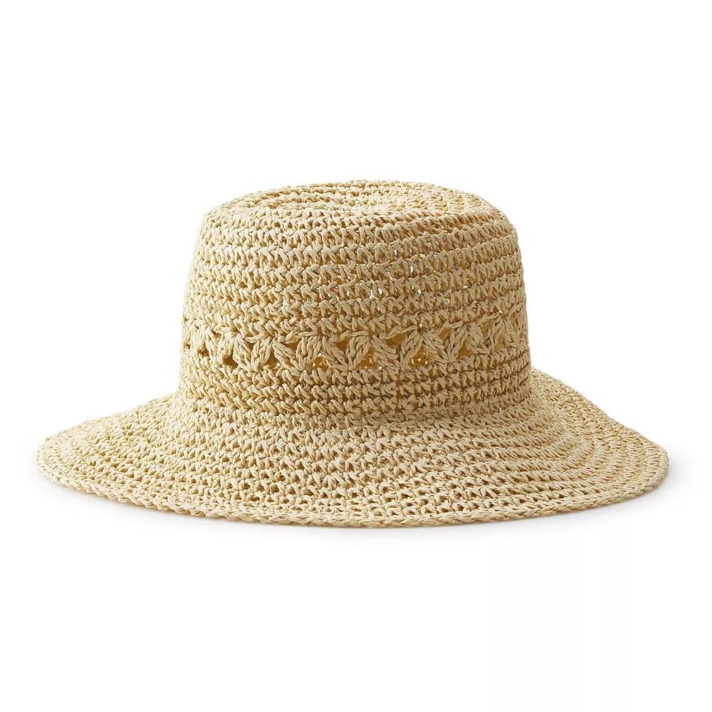 Womens Sonoma Goods For Life Packable Crochet Bucket Hat Product Image