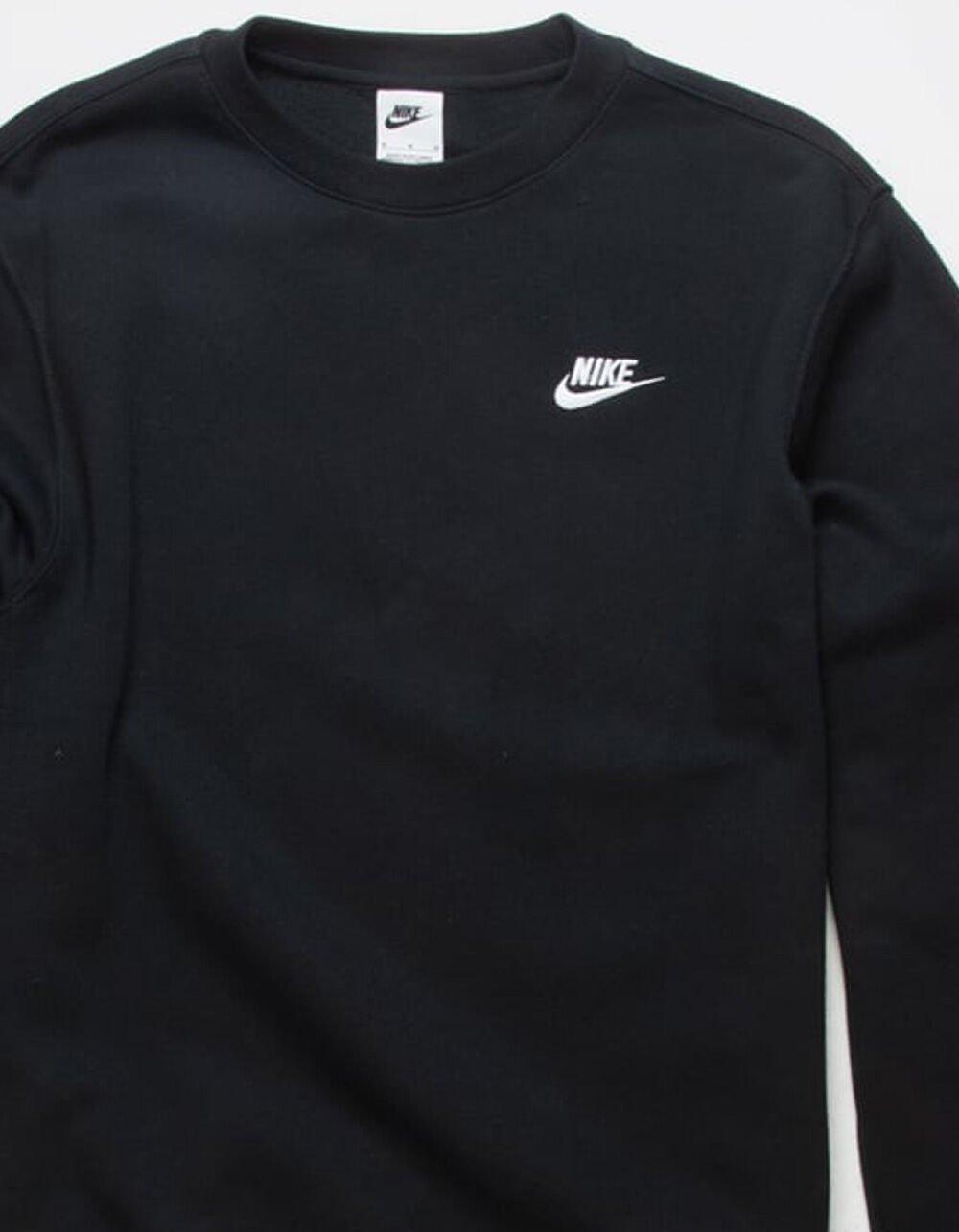 NIKE Sportswear Club Fleece Mens Crewneck Sweatshirt - BLACK Product Image