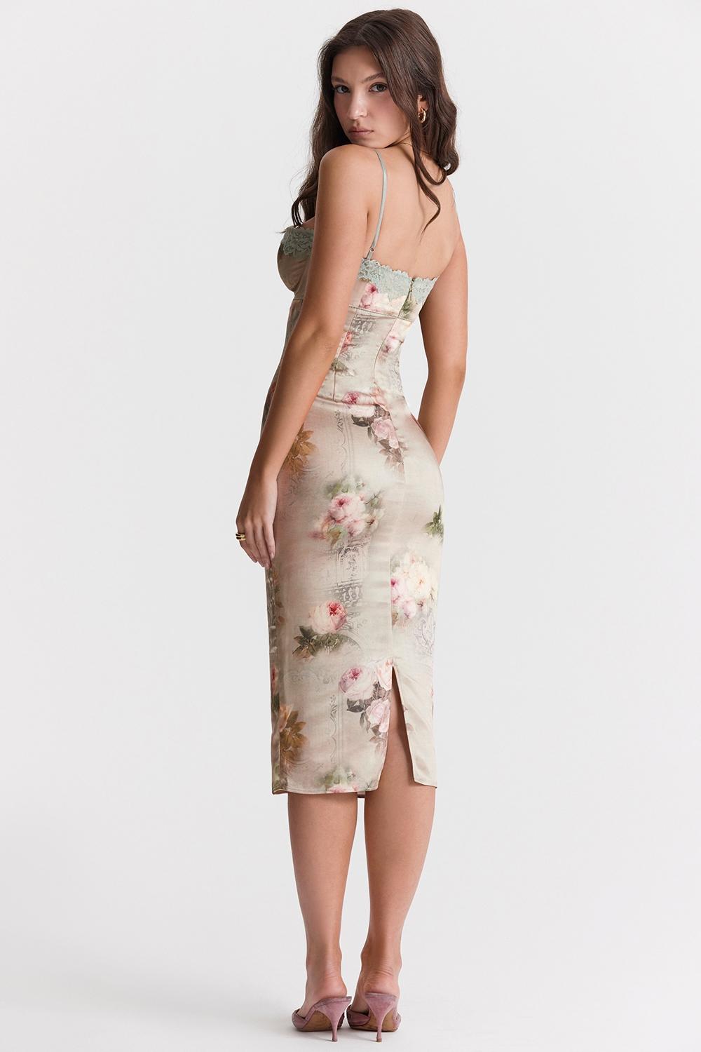 Venus  vintage floral midi dress Product Image