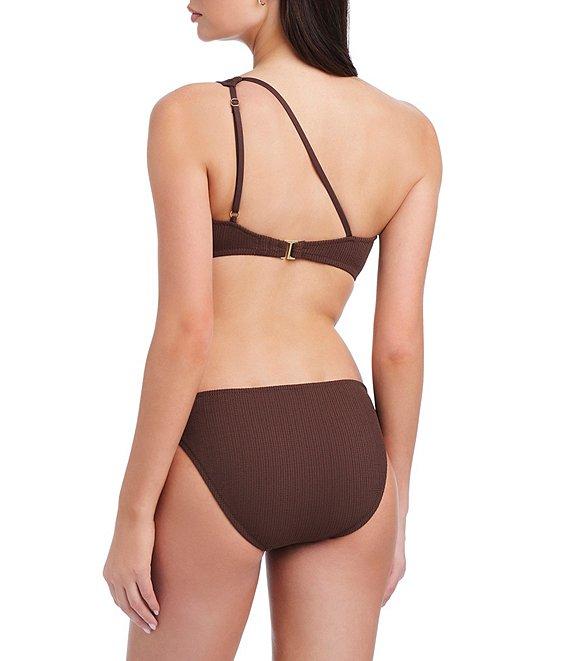 Sanctuary Stay Connected Solid Texture High Waist Swim Bottom Product Image